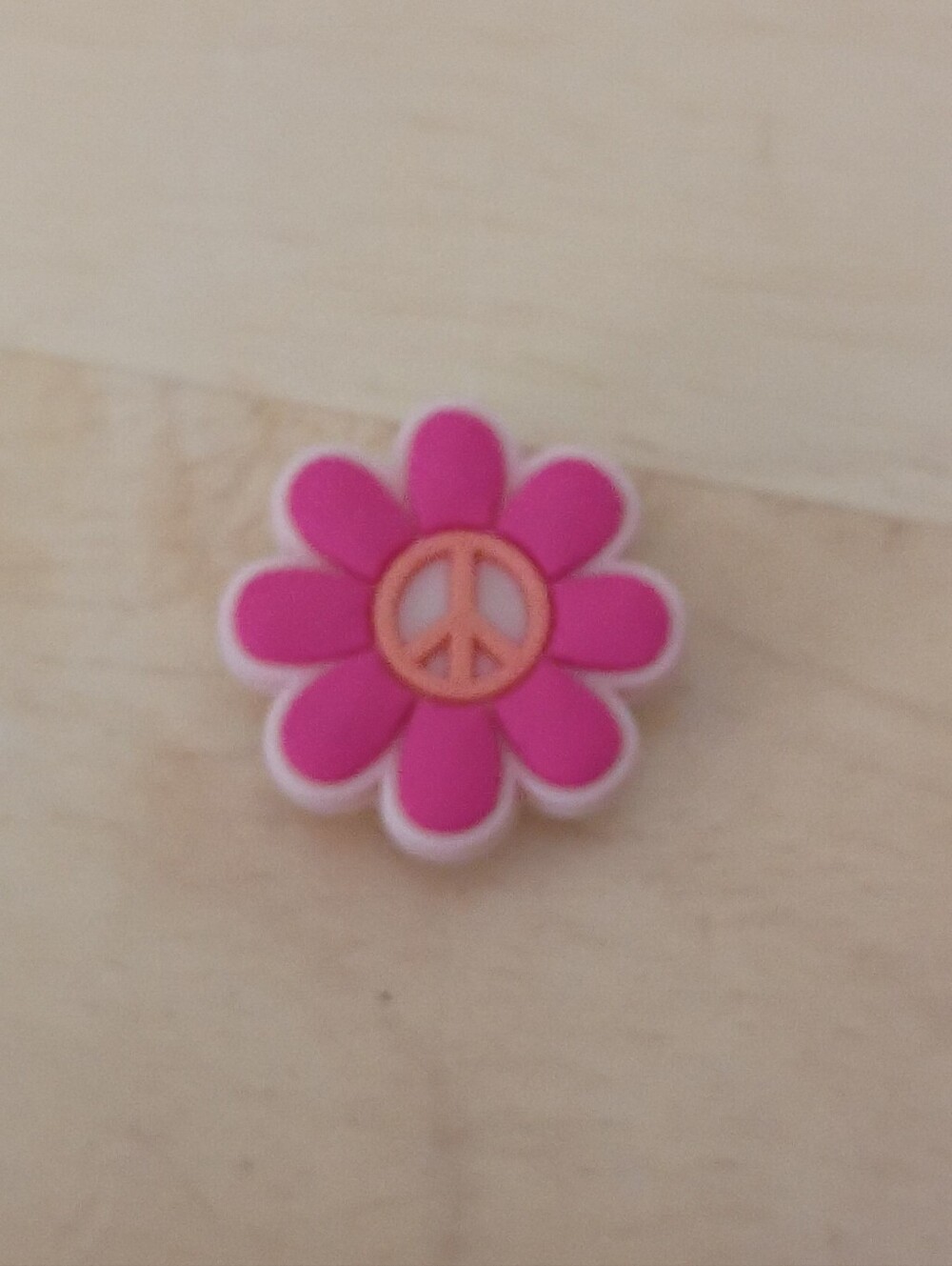 10 for $10 Jibbitz Croc Charms - Hippie Pink Peace Flower - New Shoe Charm